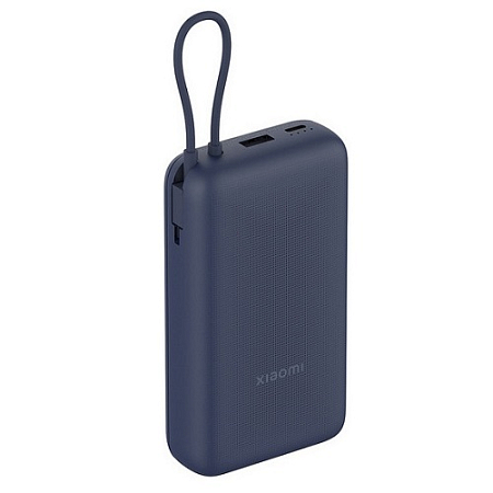 Внешний аккумулятор Xiaomi Power Bank With Cable USB-C 20000mAh 33W Pocket Version (BHR8975GL) синий