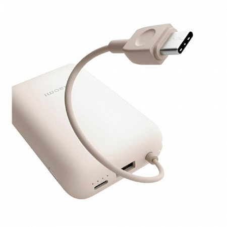 Внешний аккумулятор Xiaomi Mi Power Bank With Cable USB-C 10000mAh Pocket Version Beige (P15ZM)